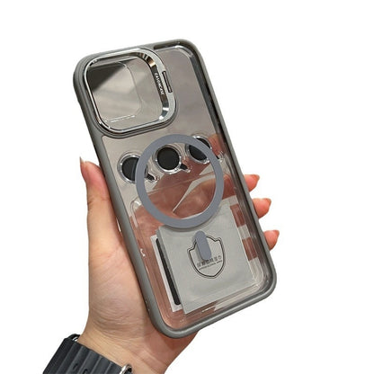 iphone 15 Lens Invisible Bracket Phone Case Magnetic Suction