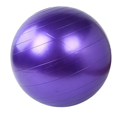 Purple Yellow Pandora home exercise yoga ball for fitness and stability workouts