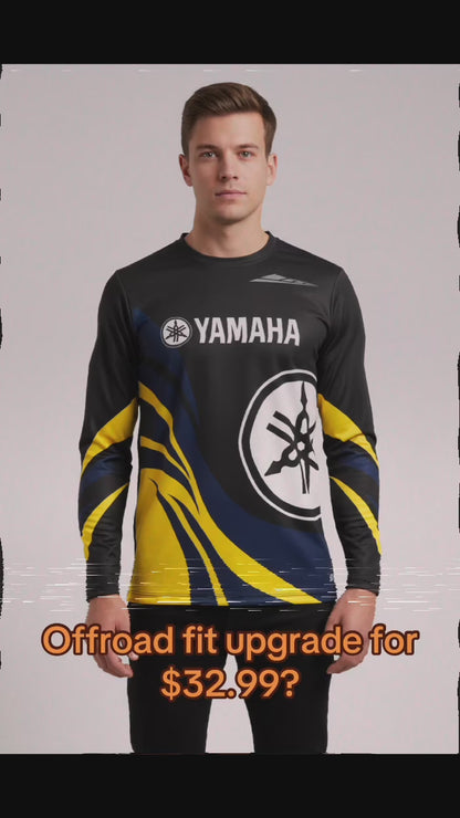 2026 Yamaha Design New Racing Cycling Suit - Men’s Off-Road Motorcycle Sports Fast Drying Long Sleeved Loose Jersey