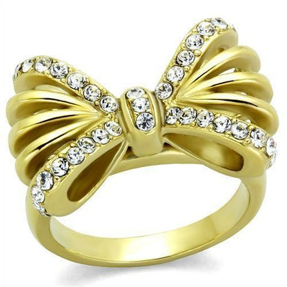 Gold(Ion Plating) Stainless Steel Ring with Top Grade