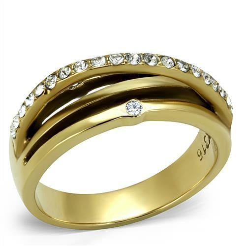 Gold(Ion Plating) Stainless Steel Ring with Top Grade