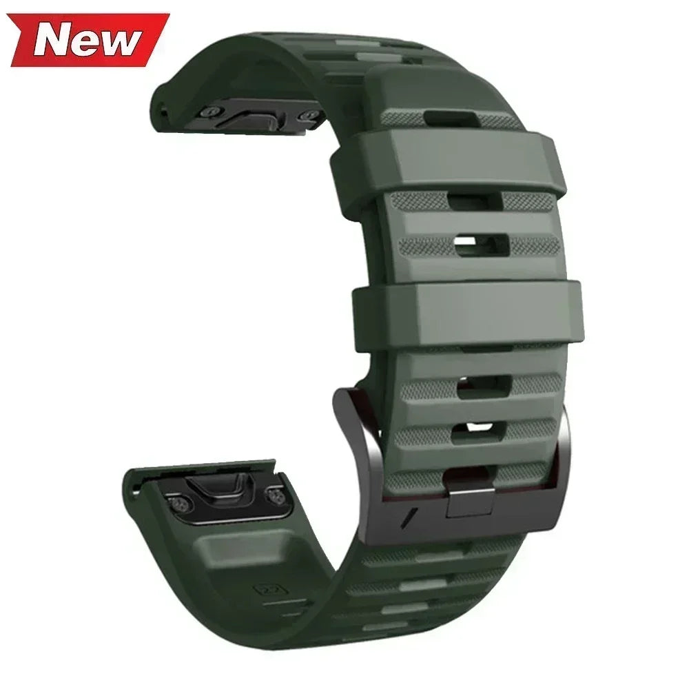 NS Superstore olive green Garmin Instinct 2X replacement band silicone strap with metal buckle and quick release