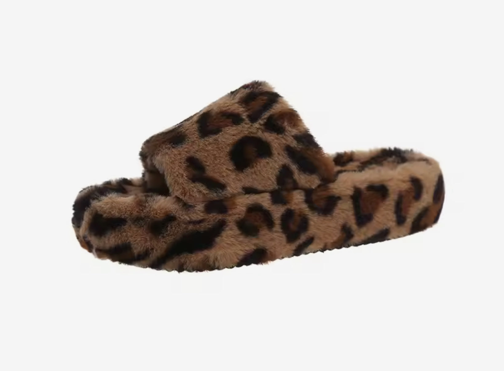 Pear Aeneas women's leopard faux fur slippers with soft cushioning for cozy comfort at home